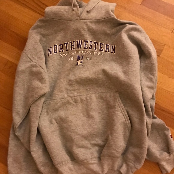 Champion Tops - northwestern wildcats grey hoodie never worn